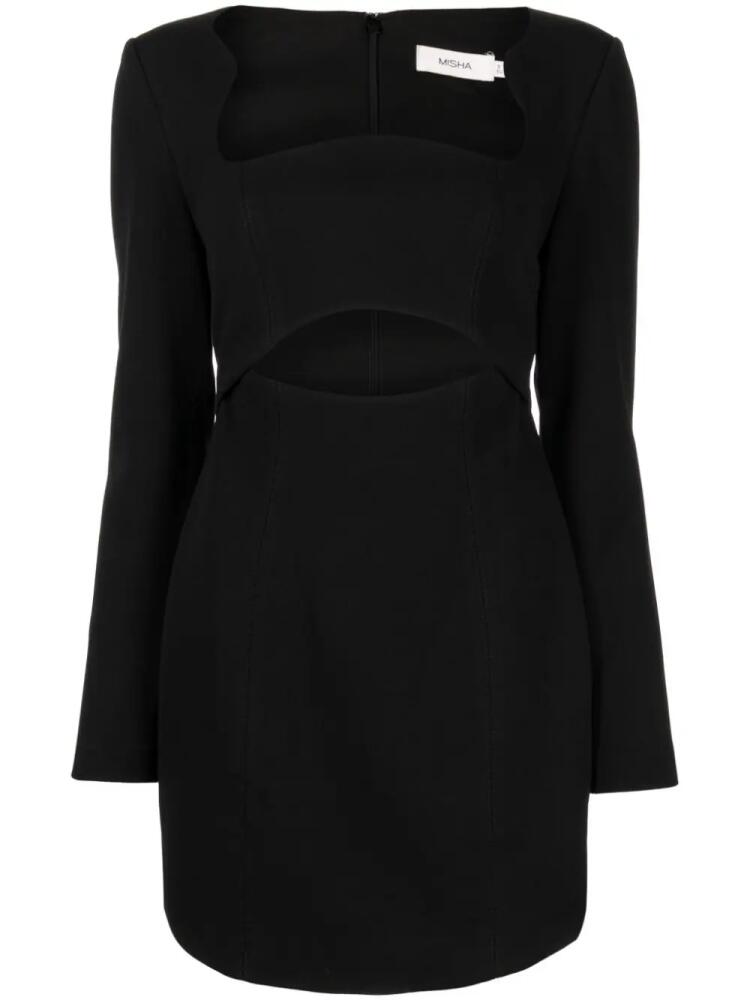 MISHA Hazel cut-out minidress - Black Cover