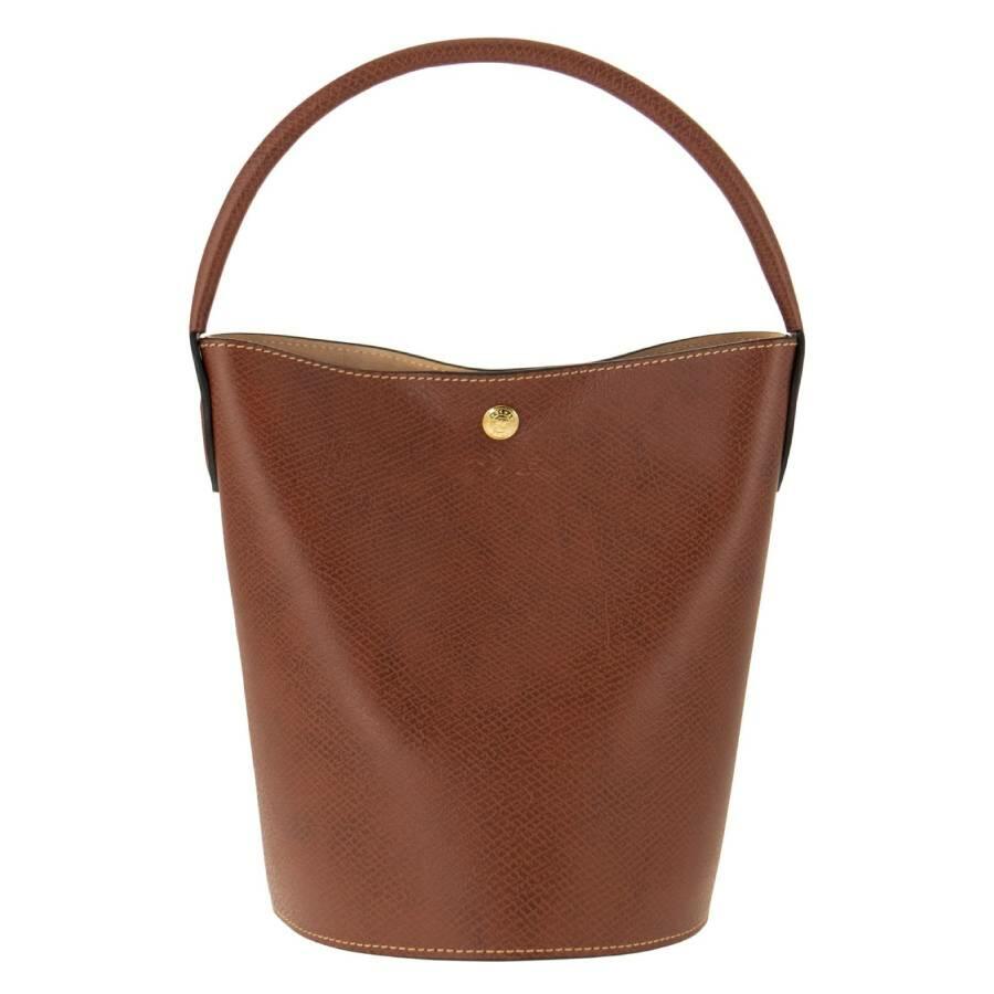 Longchamp Epure S Leather Bucket Bag - Brown Cover