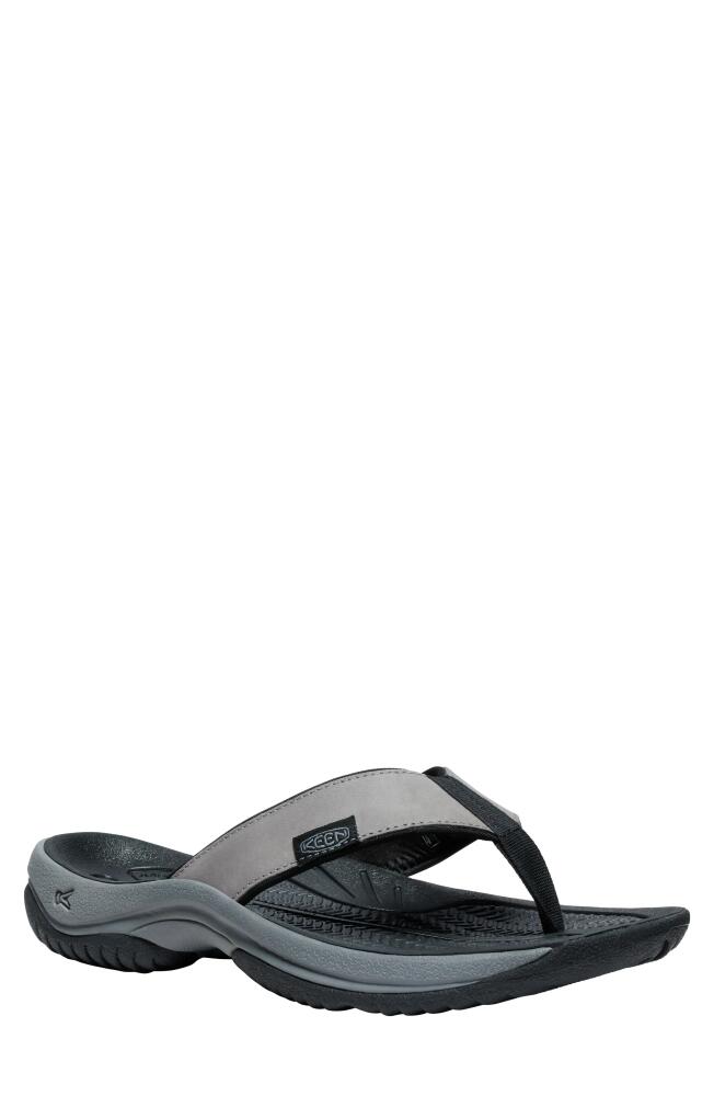 KEEN Kona Flip Flop in Steel Grey/Black Cover