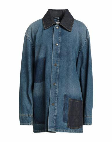 Maison Margiela Woman Denim outerwear Blue Cotton Cover