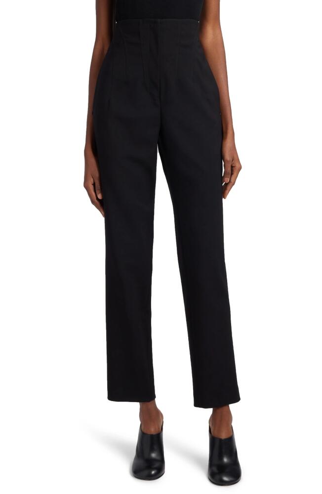 Alaïa Corset Stretch Wool Trousers in Noir Cover