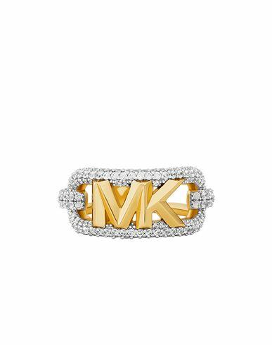 Michael Kors Premium Woman Ring Gold Brass, Crystal Cover