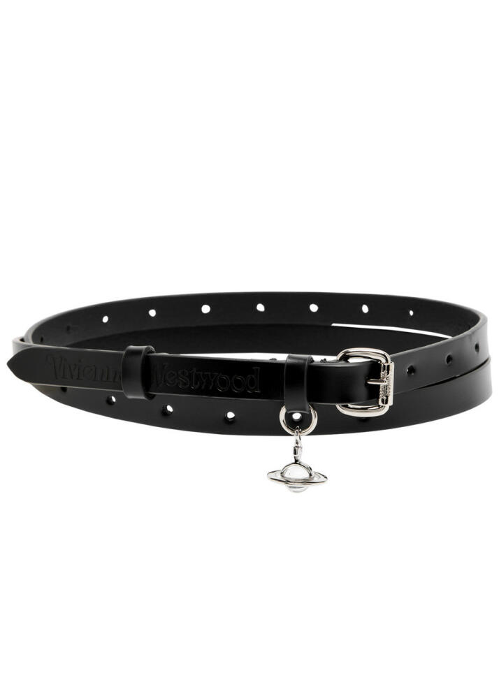 Vivienne Westwood Alex Mini Charm Leather Belt - Black Cover