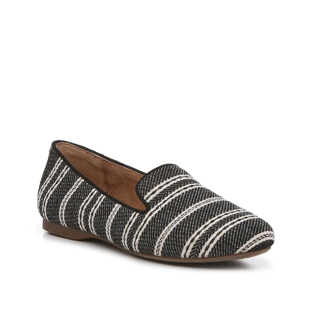 Kelly & Katie Peyton Loafer | Women's | Denim Black/Natural Ivory Stripes Cover