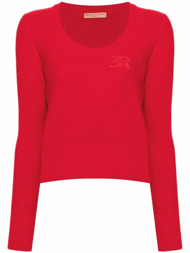 Ermanno Scervino logo-patch sweater - Red Cover