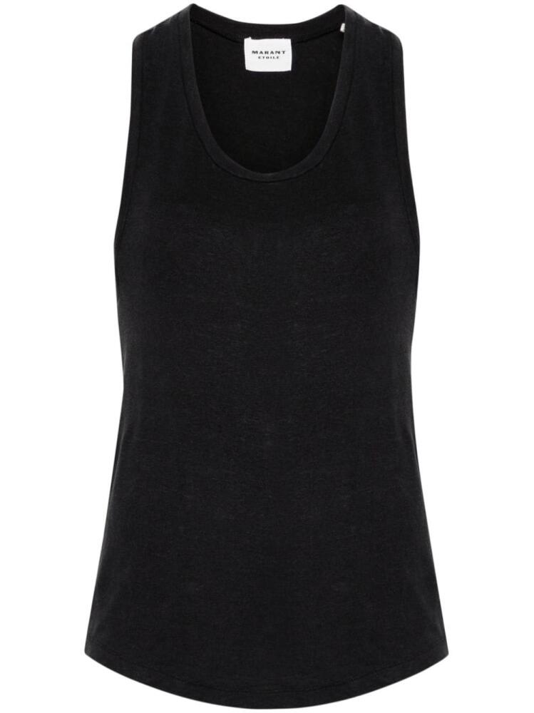 MARANT ÉTOILE Arielle linen tank top - Black Cover