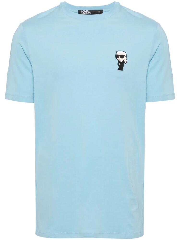 Karl Lagerfeld logo-print cotton T-shirt - Blue Cover