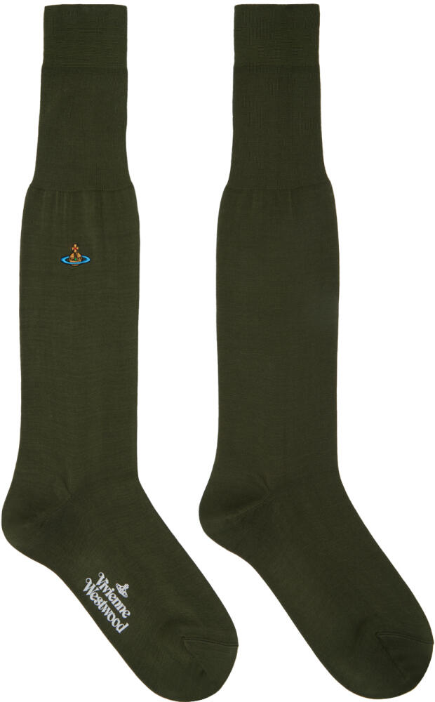 Vivienne Westwood Khaki Plain Socks Cover