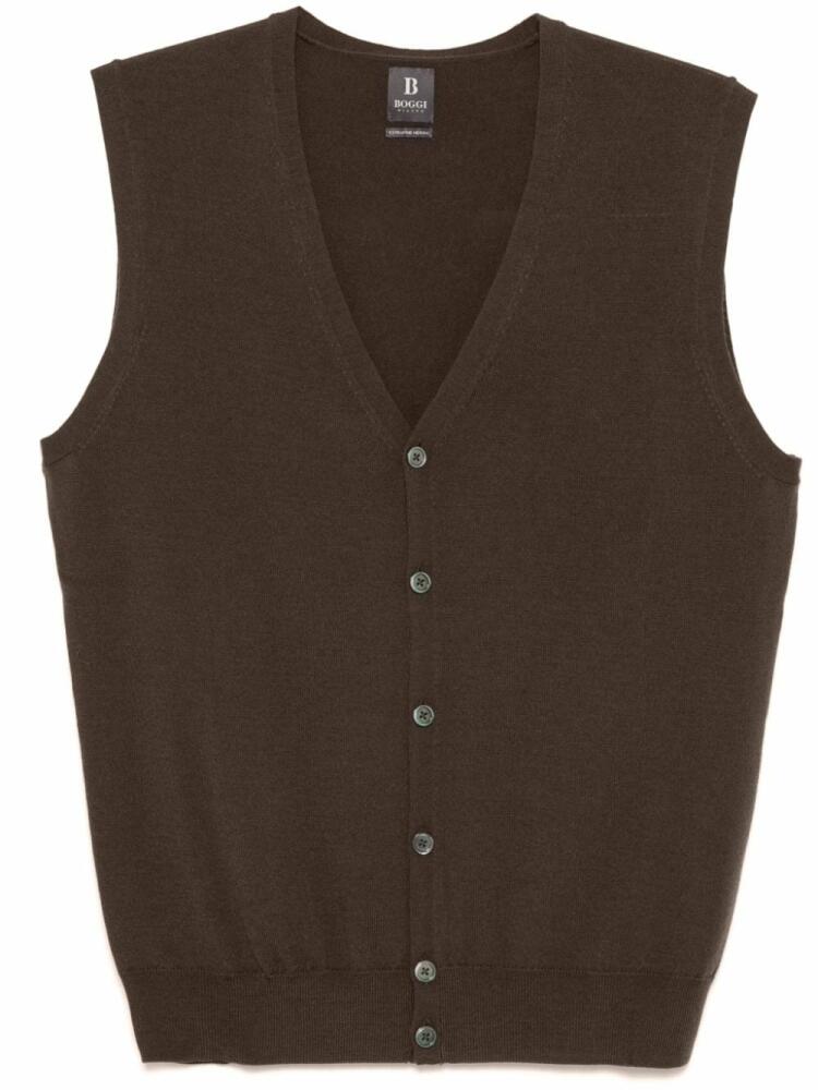 Boggi Milano wool vest - Brown Cover