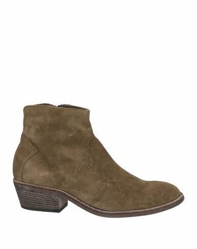 Oroscuro Woman Ankle boots Military green Leather Cover