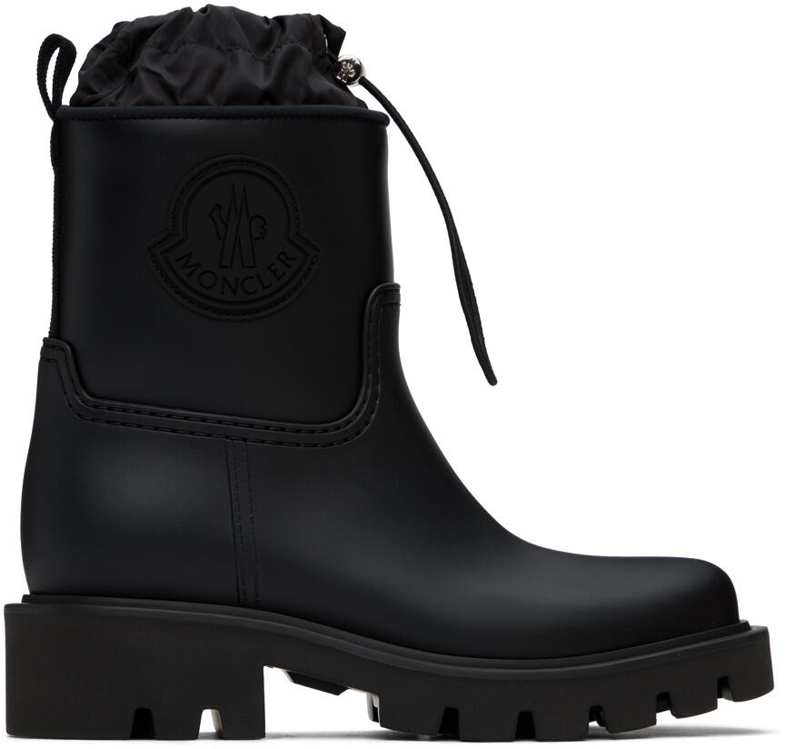 Moncler Black Kickstream Rain Boots Cover