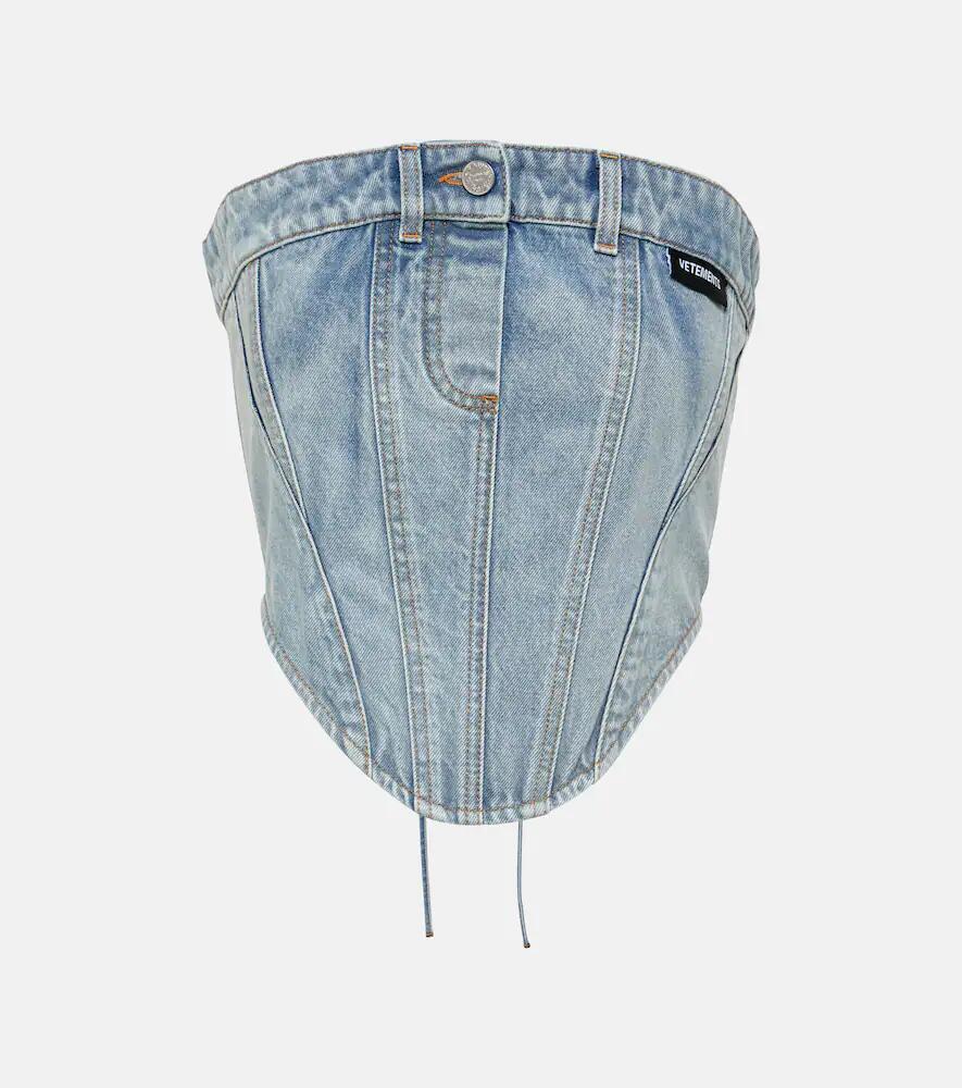 Vetements Cotton denim corset Cover