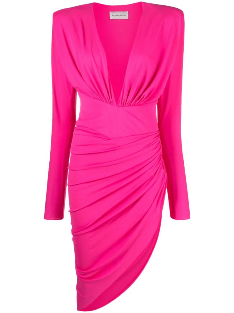 Alexandre Vauthier V-neck ruched dress - Pink Cover