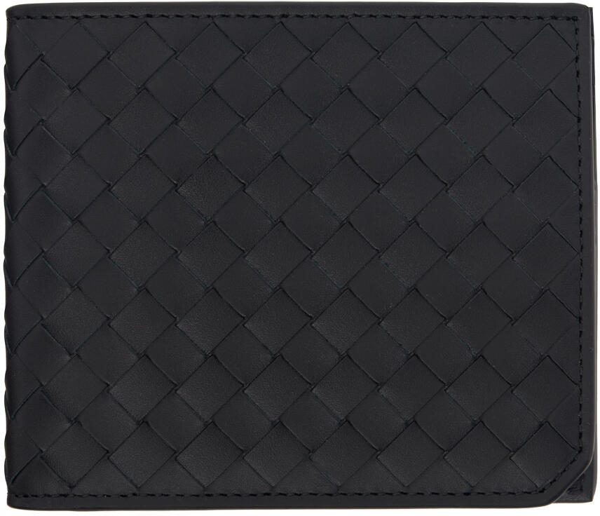 Bottega Veneta Black Intrecciato Piccolo Bi-Fold Wallet Cover