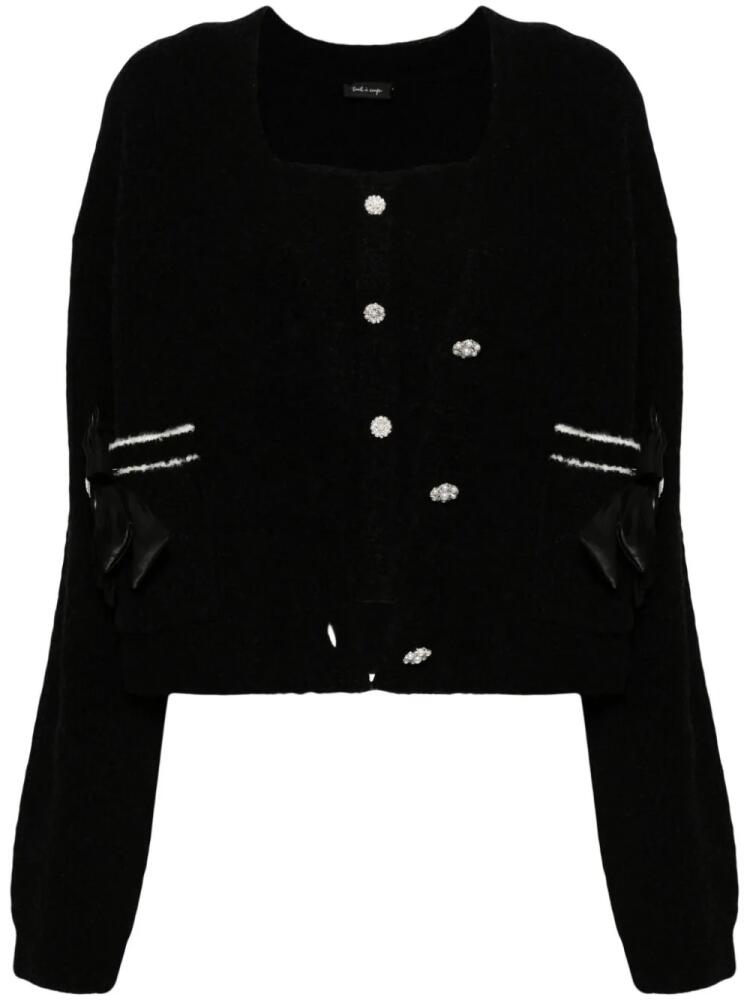 tout a coup rhinestone-embellished layered cardigan - Black Cover