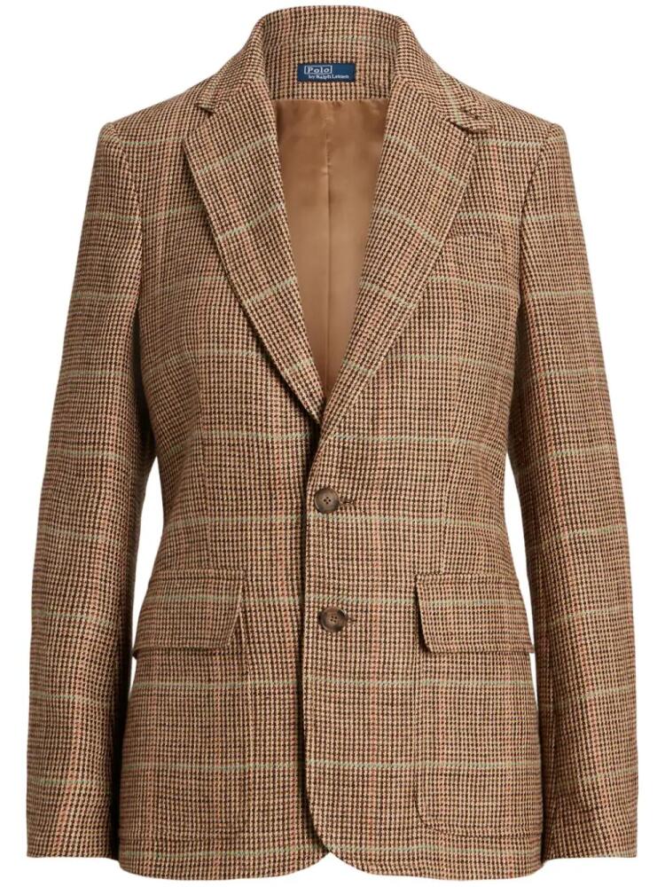 Polo Ralph Lauren checked single-breasted blazer - Brown Cover