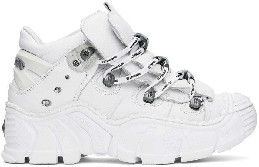 VETEMENTS White New Rock Edition Race Sneakers Cover