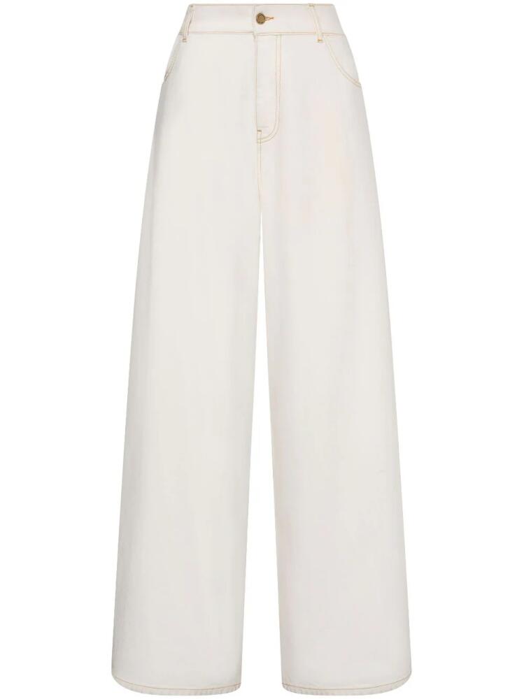 Philosophy Di Lorenzo Serafini mid-rise wide-leg jeans - Neutrals Cover