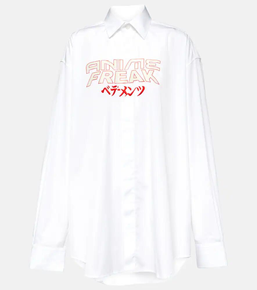 Vetements Oversized printed cotton shirt Cover