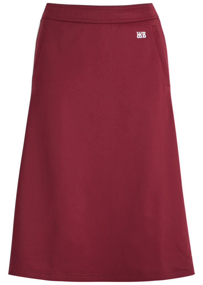 Wales Bonner Shine Panelled Jersey Skirt - Burgundy Cover