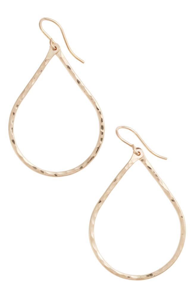 Nashelle Pure Small Hammered Teardrop Earrings in Gold Cover