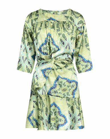 No-nà Woman Mini dress Light green Polyester Cover