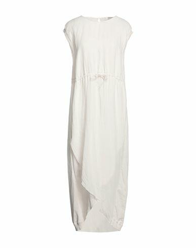 European Culture Woman Midi dress Ivory Rayon, Cotton, Lycra Cover