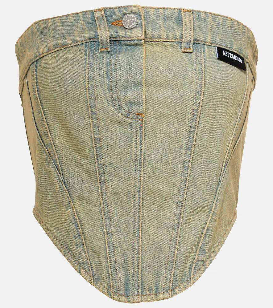 Vetements Cotton denim corset Cover