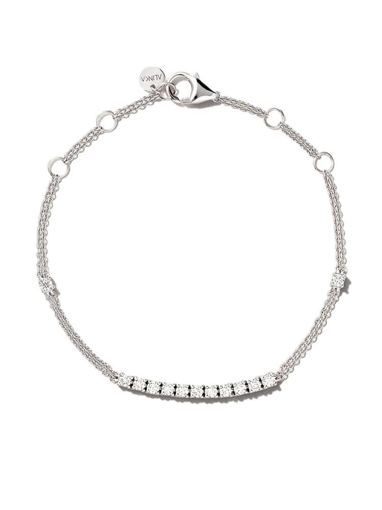 ALINKA 18kt white gold RIVIERA diamond bracelet - Silver Cover