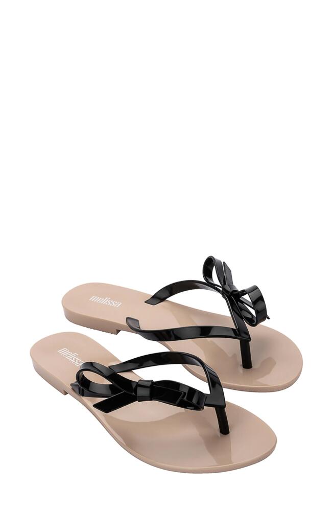 Melissa Harmonic Sweet VIII Flip Flop in Beige/Black Cover