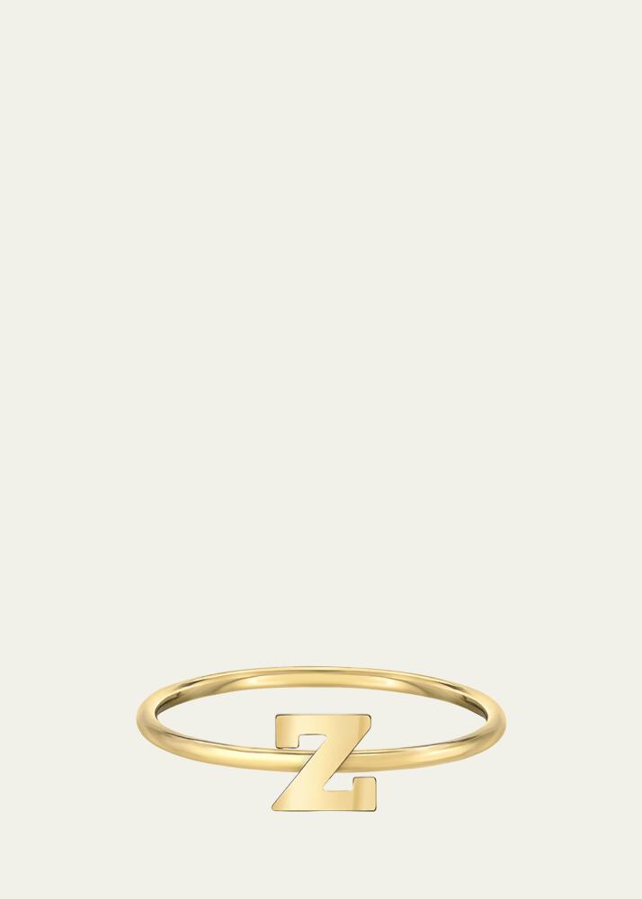 Zoe Lev Jewelry 14K Yellow Gold Initial A Ring Cover