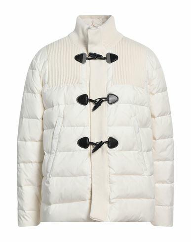 Bark Man Puffer Ivory Polyamide, Wool Cover