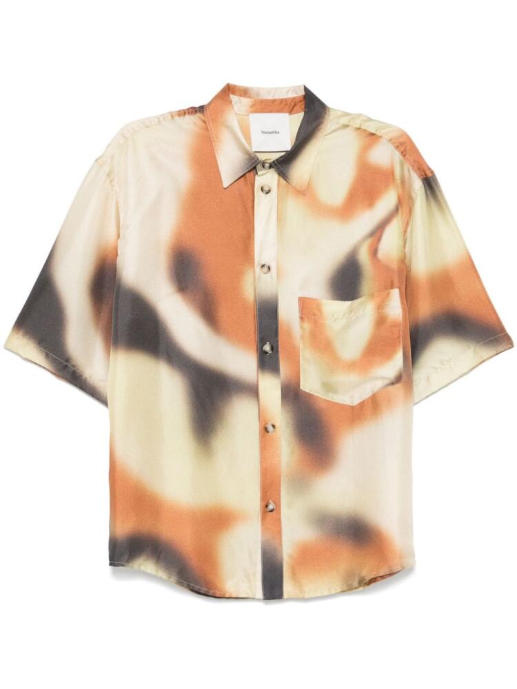 Nanushka graffiti-print shirt - Orange Cover