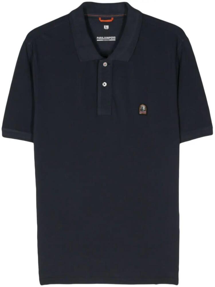 Parajumpers logo-patch polo shirt - Blue Cover