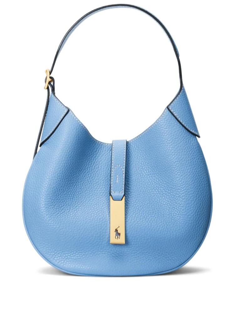 Polo Ralph Lauren small logo-charm leather shoulder bag - Blue Cover