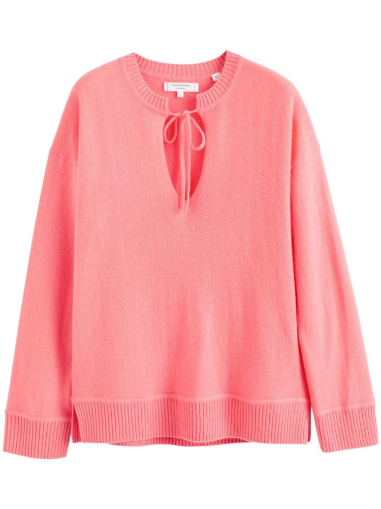 Chinti & Parker tie-neck cashmere jumper - Pink Cover