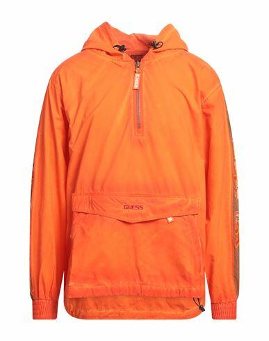 Guess Man Jacket Orange Nylon Cover