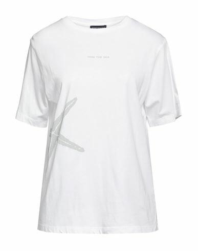 North Sails Woman T-shirt White Cotton, Bamboo Cover