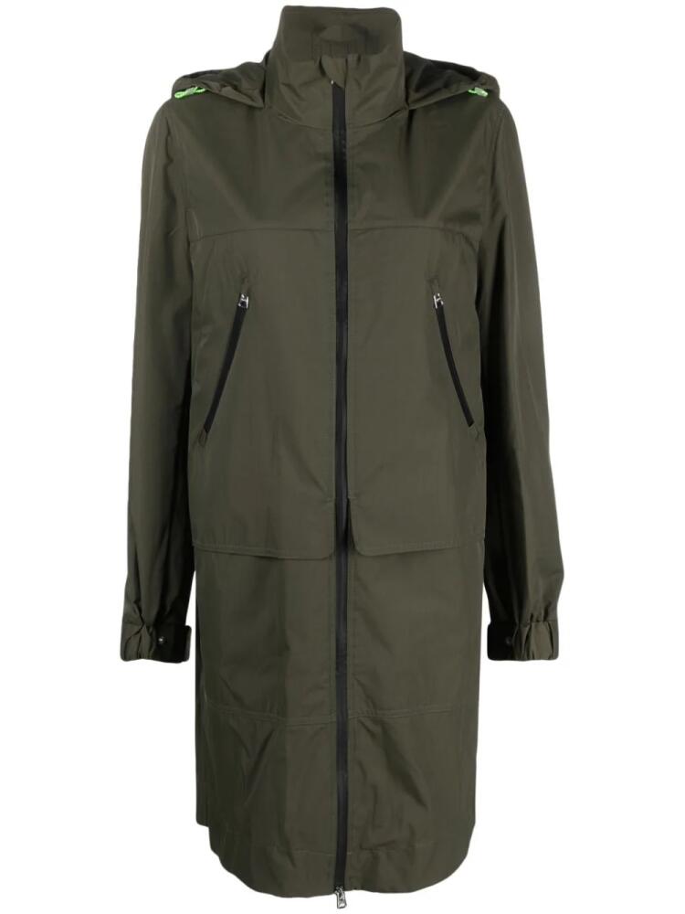 Bimba y Lola A-line hooded trench coat - Green Cover