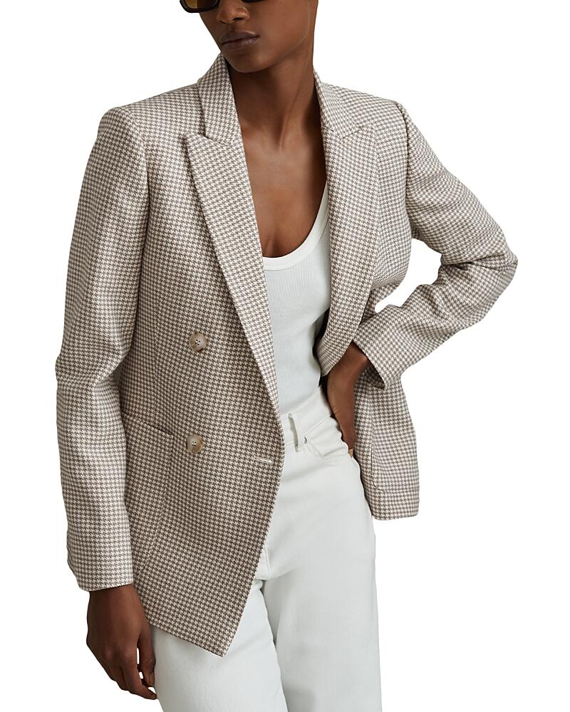 Reiss Petite Ella Textured Check Blazer Cover