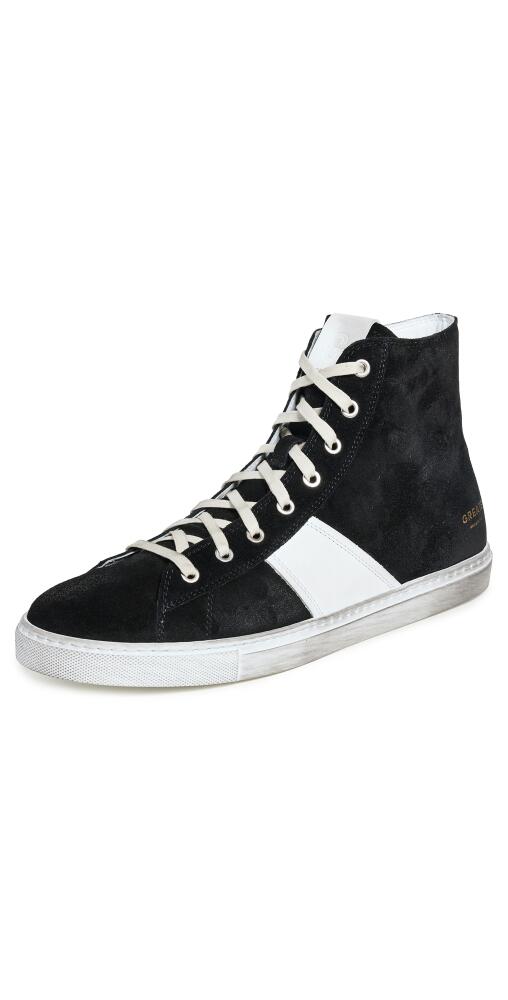 GREATS Reign High Top Suede Sneakers Nero Cover