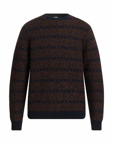 Alpha Studio Man Sweater Brown Synthetic fibers, Wool, Alpaca wool, Cashmere Cover