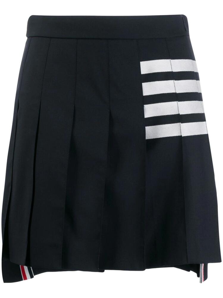 Thom Browne 4-Bar pleated miniskirt - Blue Cover