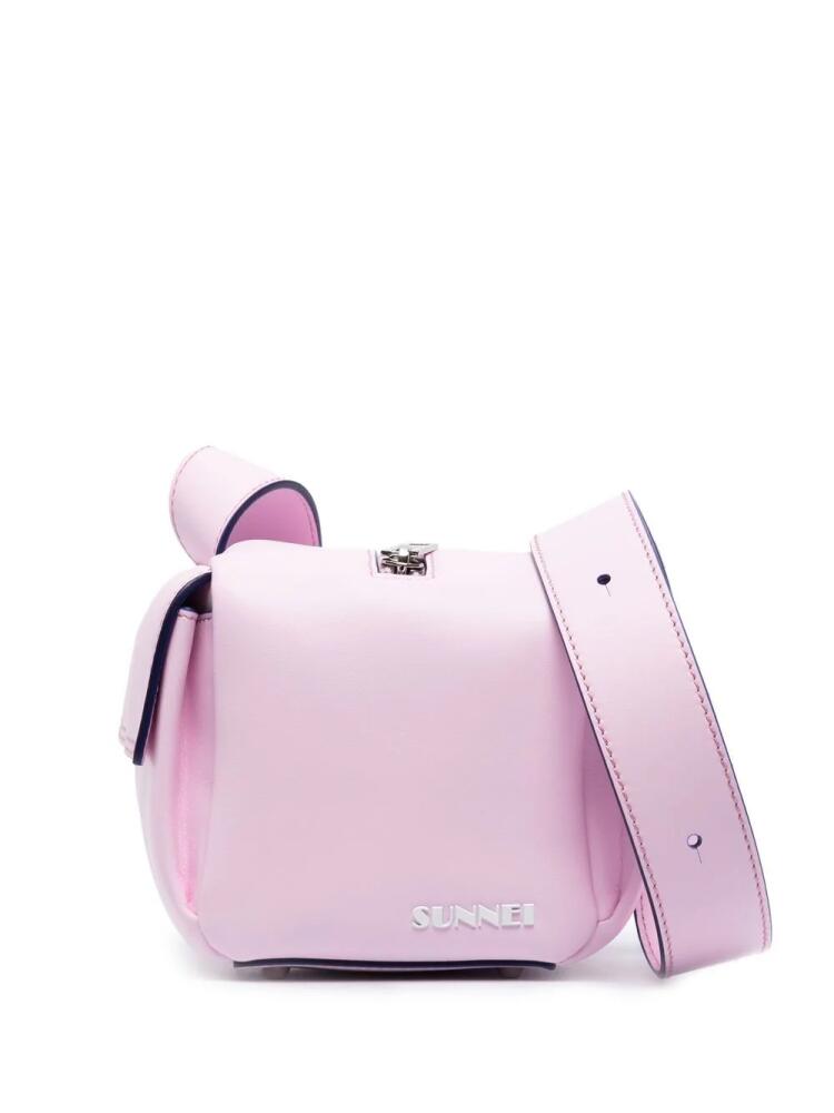 Sunnei Cubetto zip-detail shoulder bag - Pink Cover