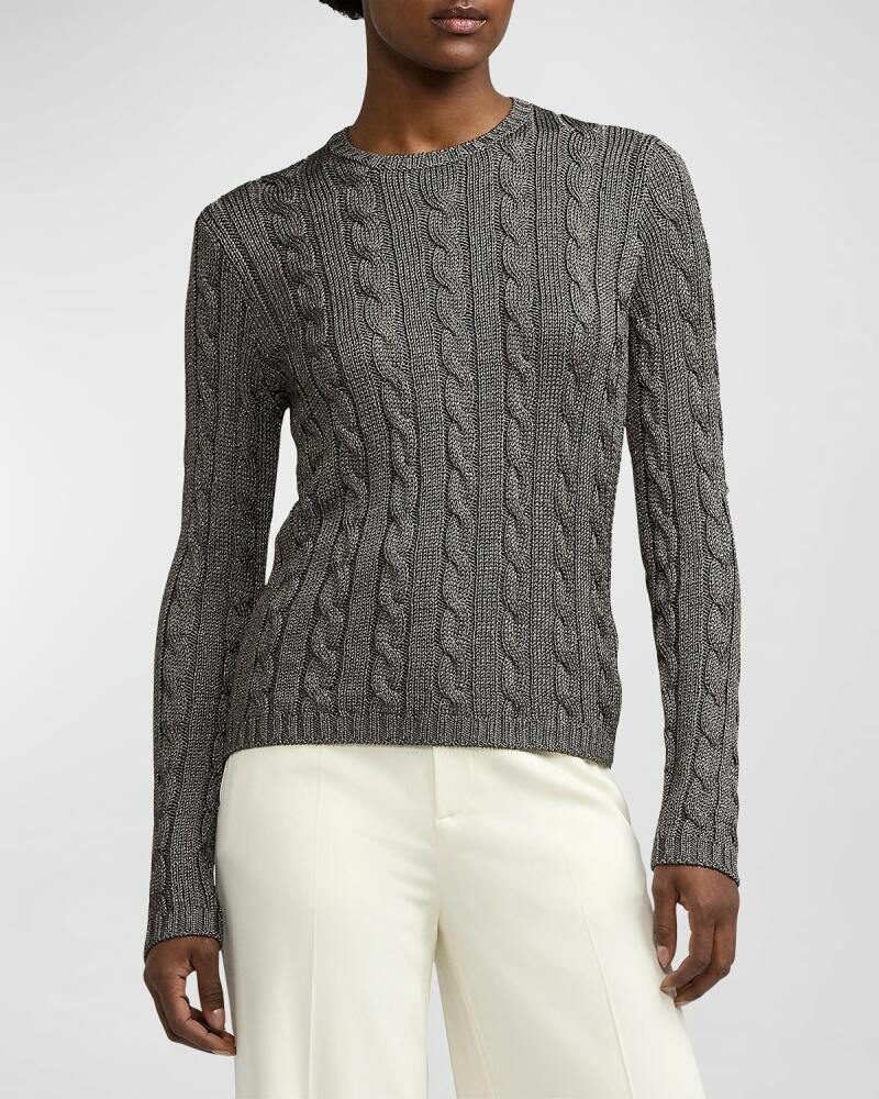 Ralph Lauren Collection Cashmere High-Shine Cable-Knit Sweater Cover