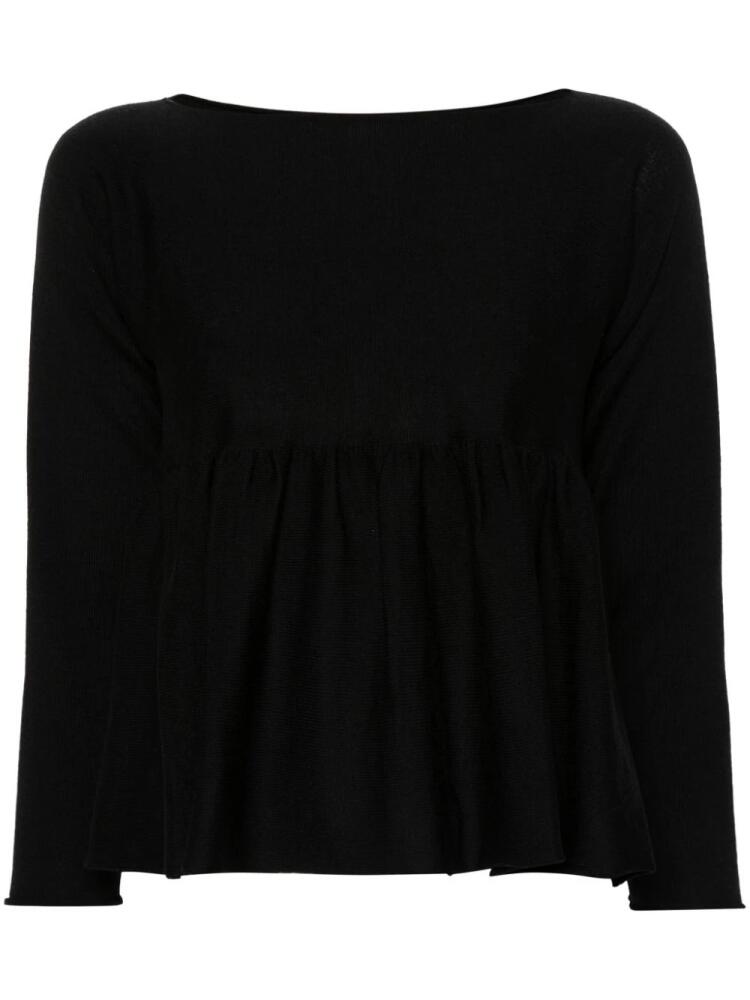 Daniela Gregis Barchetta wool knitted top - Black Cover