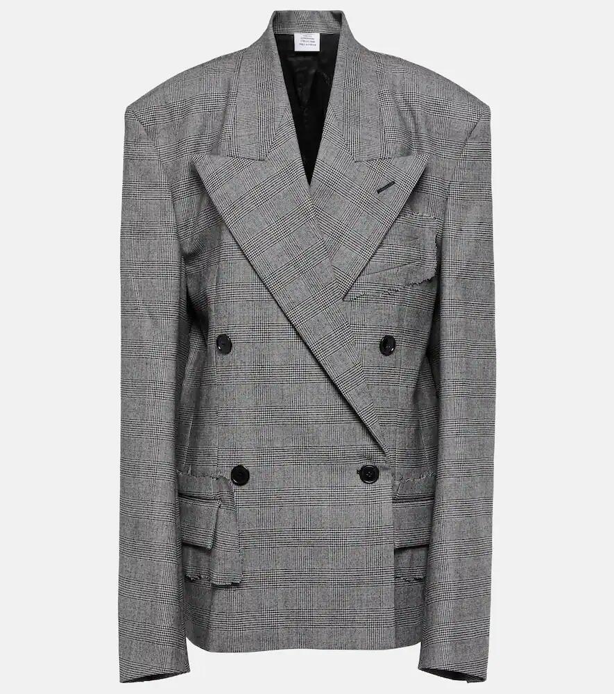 Vetements Oversized checked wool blazer Cover