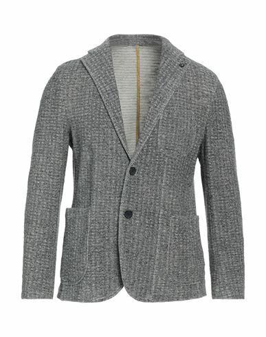 Barbati Man Blazer Grey Cotton, Polyester Cover