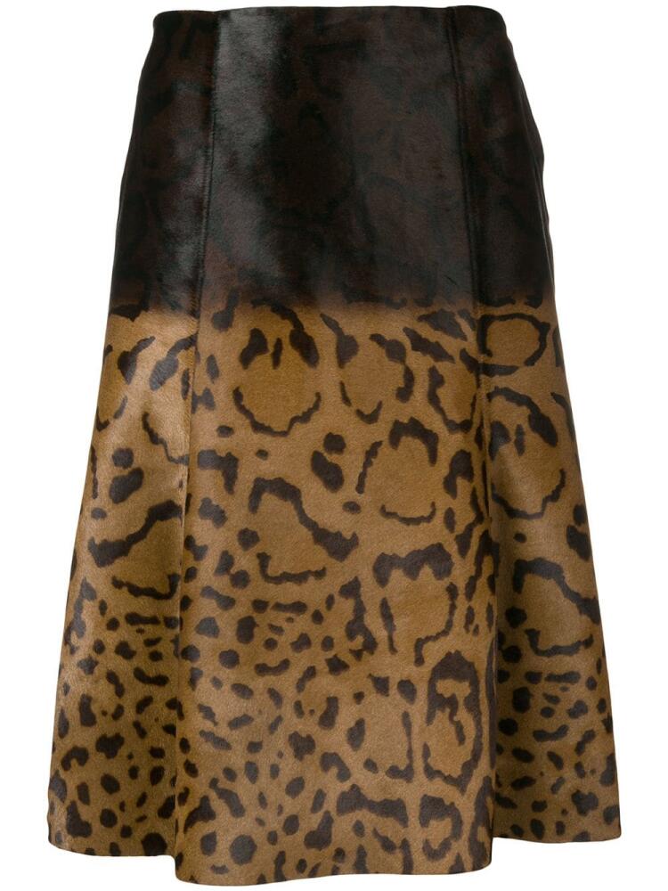 Ferragamo animal print midi skirt - Brown Cover