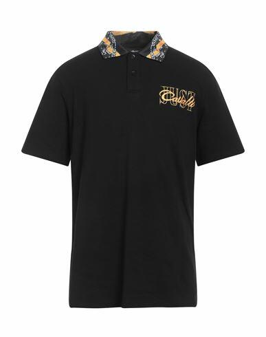 Just Cavalli Man Polo shirt Black Cotton, Polyester, Lyocell Cover